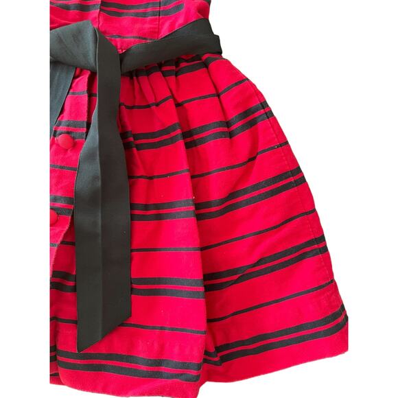 Ralph Lauren Pink Dress with Navy Stripes and Tie. - Picture 4 of 4